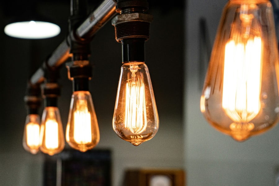a row of light bulbs