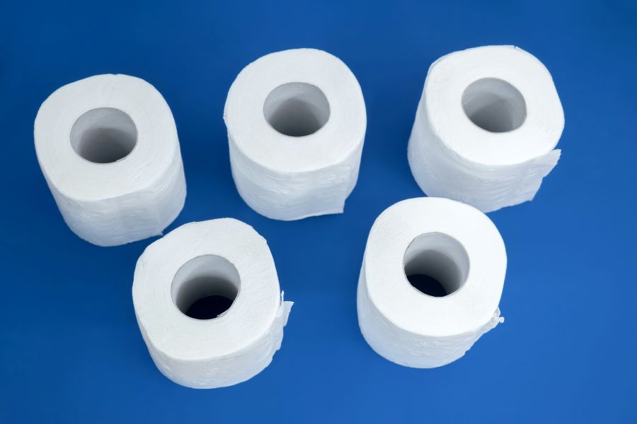 a group of rolls of toilet paper